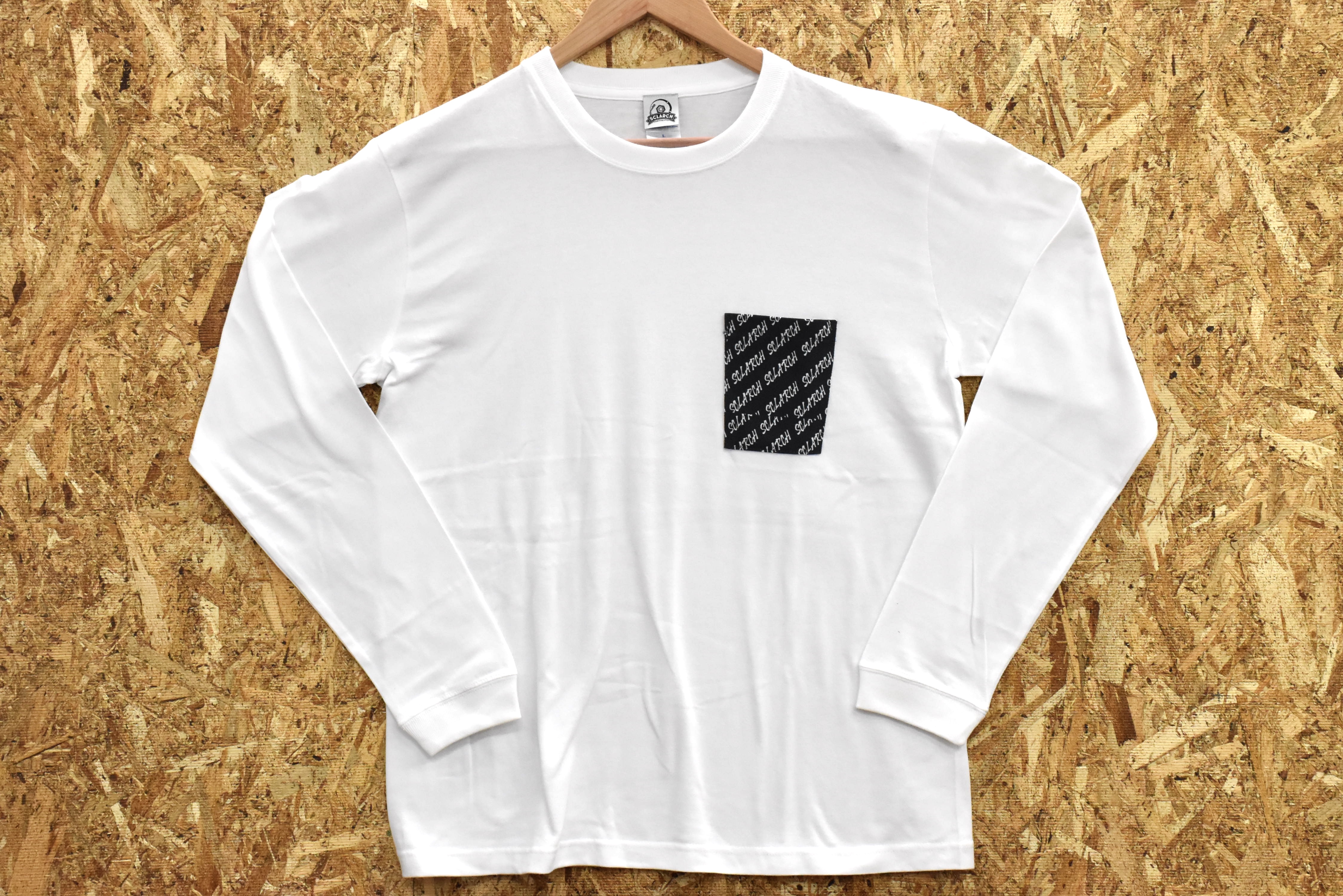SCLARCH_POCKET_LONG_TEE_WHITE