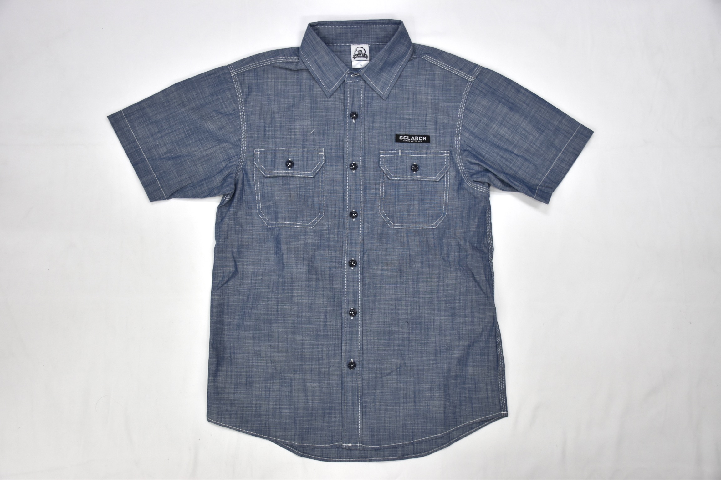 SCLARCH_CHAMBRAY_WORK_SHIRT_BLUE